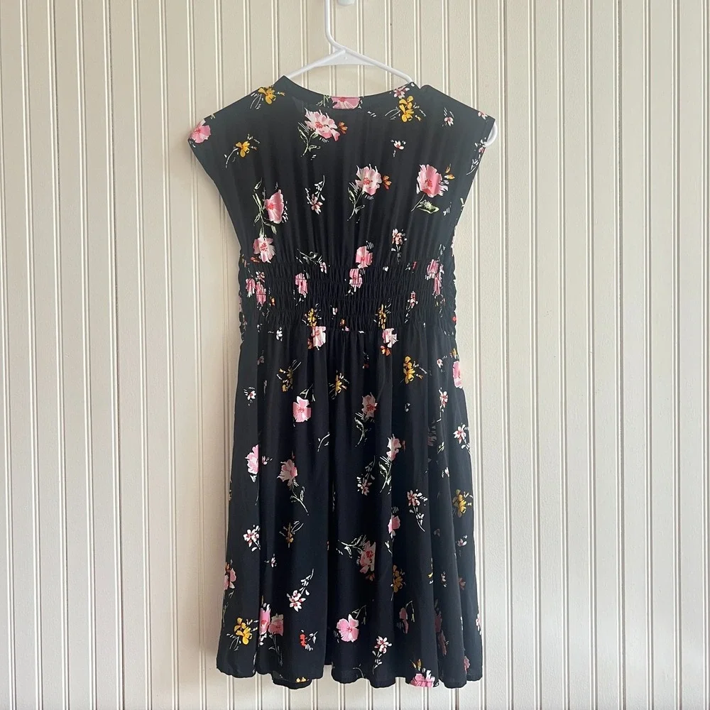 Free‎ People Mini Floral Print Boho Dress - Size XS - Elastic Waist